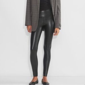 Wilfred Aritzia Daria Black Faux Leather Leggings M
